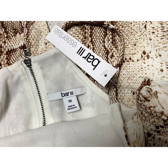 Bar III, Brown/Tan/White Tank Top, Snake Skin Print, XS, NWT - Picture 4 of 7